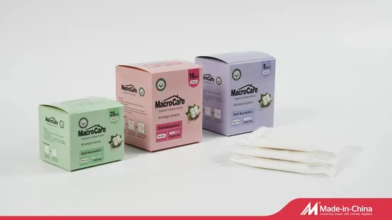 최고의 음이온 스트립 여성 위생 패드 유기농 면 생리대 개인 상표