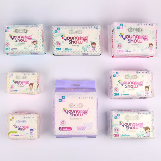 도매 좋은 품질 저렴한 가격 무료 샘플 음이온 생리대